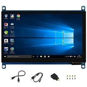 7inch QLED Quantum Dot Display 1024×600 Capacitive Touch Screen IPS LCD G+G Toughened Glass Panel with Wider Color Gamut,More Pure Chroma for Raspberry Pi, Jetson Nano