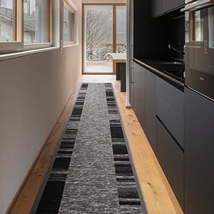 Floordirekt Tapijtloper Navona - loper voor keuken, hal en woonkamer, tapijt met fijn weefsel, antislip en antistatisch - keukenloper voor hal (80 x 300 cm)