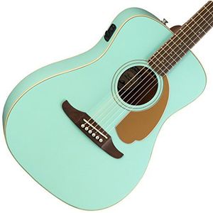 Fender Malibu Player akoestische gitaar, met 2 jaar garantie, Aqua Splash, walnoot toets