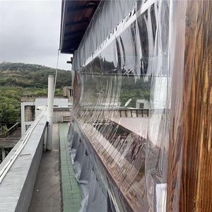 Outdoor Gordijn 20 Mil Vinyl Clear Tarp Panel, Pergola Zijpanelen Waterdichte Weerbestendige Gordijnen for Patio, Veranda, Tuinhuisjes (Size : 10'x10'/3x3m)