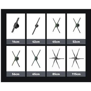 3D-projector Led digitale grote wandklok Modern design decoratie Kunst Grote kan afbeeldingen en video's weergeven(42cm)