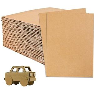 30 Stuks Golfkarton A4 (210 x 297 mm), 3 mm Dik, Grote Harde Kartonnen Platen Voor Knutselen, Schilderen, Modelleren en Kunsthandwerk