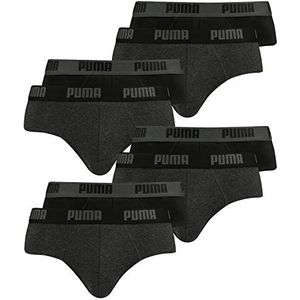 PUMA Heren slips onderbroeken 521030001 8-pack, 691, donkergrijs gemêleerd/zwart, M