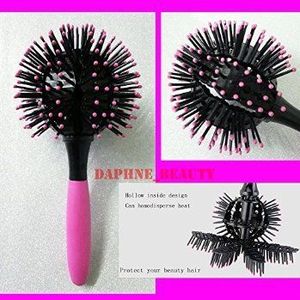 Escova De Cabelo 3D Spherical Combinatie Japan Lucky Bomb Curl Brush Full Round Hot Curling Styling Brush Tangle