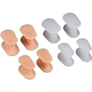 Zachte teenspreider Flexibele teenspreider Teennagelspreider Herbruikbare teenspreider Manicure teenspreider Teennagel Pedicure Tool Nagellak Teenspreider for Mannen En Vrouwen Herbruikbaar(White)