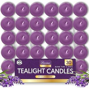 30pk Geurende Theelichtjes Lavendel Kaarsen Geurende Sterke Geurende Theelicht Kaarsen Langdurige Theelichten Geurende Voor Home Decor Theelicht Kaarsen Geurende Lange Brandtijd Geurende Theelichten