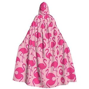 ZISHAK Roze Flamingo Verleidelijke Volwassen Hooded Mantel Voor Halloween En Feesten-Vampier Cape-Chic Damesgewaden, Capes