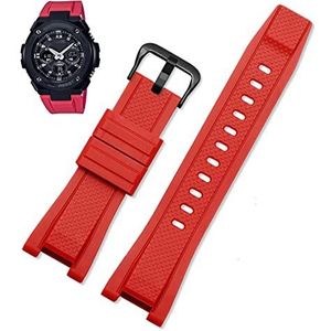 INEOUT Rubberen horlogeband compatibel met GST-210 / W300 / 400G / B100 Polsband 26 * 14mm waterdichte siliconen riemen accessoires (Color : Orange-black clasp, Size : 26X14mm)