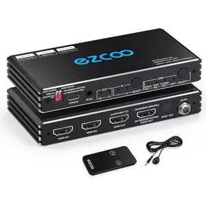 LiNKFOR Optische Audioschakelaar 4x1 – Toslink/SPDIF, Ondersteunt LPCM2.0, DTS En Dolby‑AC3, Inclusief Optische Kabel 5 miniatura