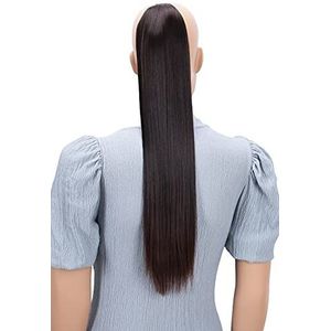 CAISHA 60cm Haarstukje Vlecht Paardenstaart Haarextensies Glad Kastanjebruine Mix HC18