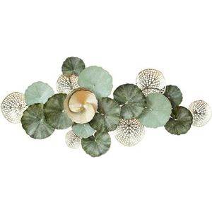 Muurkunst Wanddecoraties, Metalen Wanddecoratie Lotusblad Wanddecoratie 3D Gestapelde Bloem Muur Kunst Decor Voor Woonkamer Slaapkamer Woonkamer Slaapkamer(119 * 61cm)