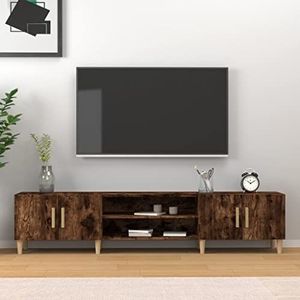 AJJHUUKI Entertainmentcentra en tv-standaards TV-meubel Gerookt Eiken 180x31,5x40 cm Engineered Houten Meubels