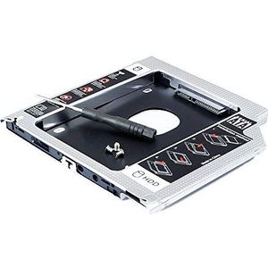 Nieuwe 2e HDD SSD harde schijf Caddy voor Apple MacBook Pro Mid-2009 Core 2 Duo 13 Inch Laptop A1278 MB990LL/A MB991LL/A, SATA3 Second Solid State Drive Behuizing, CD DVD SuperDrive Optische Bay Vervanging