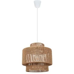 LEDKIA LIGHTING - Hanglamp Gevlochten Papier Neka | Uniek & Elegant Design | Geschikt voor E27 LED | Voor Binnengebruik | Verstelbare Kabel, Natuurlijk 400 mm, Gevlochten Papier