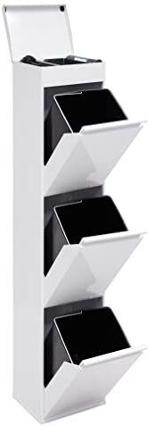 ARREGUI - Top CR321-B - Afval- en Recyclingbak - Wit - Staal - 3 x 17 L