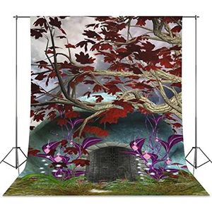 Mystieke magische boom anime maan fotografie achtergrond doek professionele fotoshoot achtergrond gordijn voor videostudio 142 x 299 cm
