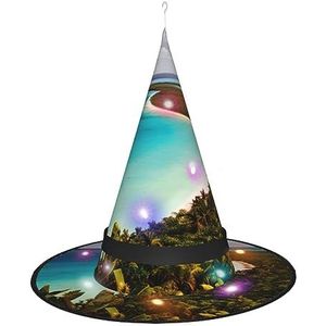 OdDdot eiland van cuba heksenhoed - LED gekleurd licht, geschikt voor Halloween, Kerstmis, rollenspel en meer