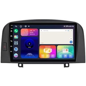 Android 14 autonavigatie in-dash autoradio-ontvanger voor Hyundai Sonata NF 2004-2008 dubbel Din 9 inch touchscreen autoradio met satellietnavigatie Bluetooth handsfree RDS SWC(H 4Core 1+32G)