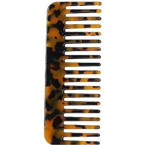 Schildpad Shell , Antistatische Gemarmerde Kleine Reizen Portemonnee Haar Ontwarrende , Brede Tand Handgemaakte Saw-Cut Gepolijst Haar Ontklitter voor Vrouwen