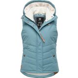 Ragwear Hesty Intl Mouwloos outdoorvest, warme winterjas, waterdicht, met afneembare capuchon, XS-6XL, Stone Blue25, XS