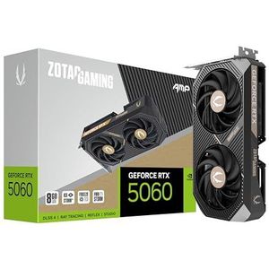 ZOTAC Gaming GeForce RTX 5060 AMP DLSS 4 8GB GDDR7 128-bit 28 Gbps PCIE 5.0 Gaming grafische kaart, IceStorm 2.0 koeling, ZT-B50600F-10M