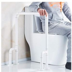 Badkamer Grab Bar Toilet Frame Badkamer Handgrepen voor Badkuip, Nylon Antislip Leuning, Ouderen Kinderen RVS Bar Balans Nachtzicht Functie, W (Geel)