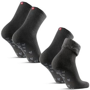 DANISH ENDURANCE Anti-Slip Thermosokken met Anti-Slip Grip, Fluffy Thermosokken met Fleece 2 paar