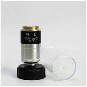 Smicroscoop Accessoires Voor Volwassenen Microscoop Plan Achromatische Objectieve Lens Lange Werkafstand 5X 20X 50X 80X 100X Microscoop (Vergroting: 100X)