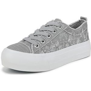 Blowfish Malibu Womens Sadie-Sun Platform Sneaker Sneaker Fog Grey Canvas 9 M