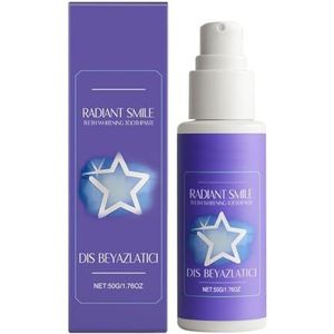 Paarse tandpasta – voor stralende witte tanden, zachte poetservaring, minder irritaties, eenvoudig in 2-3 minuten, voor de dagelijkse mondverzorging (1 stuk)