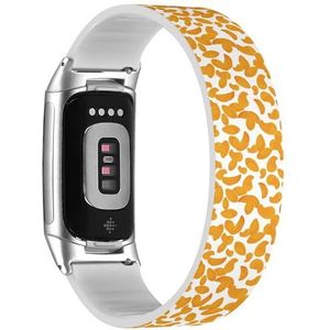 Solo Loop band compatibel met Fitbit Charge 5 / Fitbit Charge 6 (ronde aardappelchips) rekbare siliconen band band accessoire, Siliconen, Geen edelsteen
