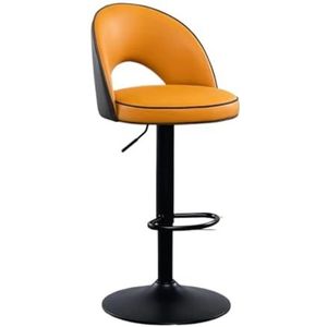 Barkrukken Huishoudelijke Moderne Eenvoudige Metalen Basislift Roterende Kinderstoel Schoonheidskruk Barstoel Gepersonaliseerde Barstoel Keukenbar Stoelen(Orange)