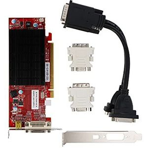 VisionTek Producten Radeon 6350 SFF 1GB DDR3 3M DMS59 met 2x DVI-I naar VGA Adapter Grafische Kaarten 900456