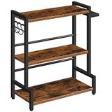 HOOBRO - EBF01TL01 - Keukenrek - Donkerbruin-Zwart - Met 3 Haken en Messenhouder