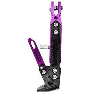 CNC motorfiets zijsteun zijstatief aluminium antislip steunstatief verstelbare parkeerstandaard universeel(Purple)