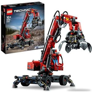 LEGO Technic Overslagkraan, Hijskraan Model met Handmatige en Pneumatische Functies, Bouwvoertuigen Speelgoed voor Kinderen, Cadeau voor Jongens en Meisjes 42144