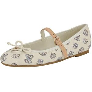 GUESS Kayray Mary Jane Damesschoen, Veelkleurig logo ivoor regenboog 140, 37 EU