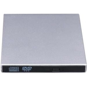 Universele Externe Cd-dvd-optische Drive Draagbare USB 2.0 Dvd-optische Drive-spelerlezer Heldere Beeldkwaliteit Stabiele Audio(Silver)