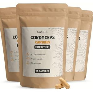 Cupplement - Cordyceps Paddenstoel Extract Capsules - 400 MG - Biologisch - 240 Stuks