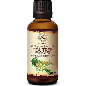 Tea Tree Olie Essentiële Olie 50ml - 100% Puur & Natuurlijk - Aromatherapie - Geurolie - Geurverspreider - Ontspanning - Toevoegen aan Bad & Cosmetica - Massage - Wellness - Aroma Lamp Of Elektrische Diffuser