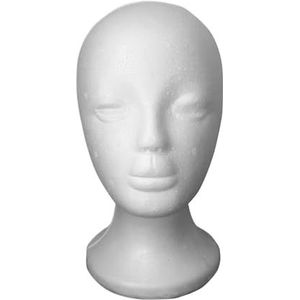 1 stuk schuim pruik hoofd model mannequin dummy bril hoed display standaard rek haarstukjes houder vrouwelijk(2)