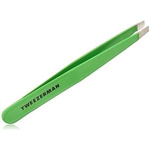 Tweezerman RVS schuine pincet, groene appel