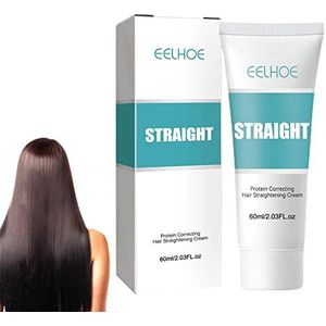 Rechttrekkende crème voor haar - Corrigerende crème voor het rechttrekken van haar 60 ml voedende snel gladmakende stijltanglotion voor alle haartypes