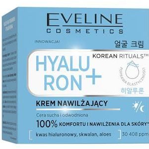 Eveline Cosmetics Korean Rituals hydraterende crème hyaluron+ voor het gezicht, Korean Rituals serie, 50 ml