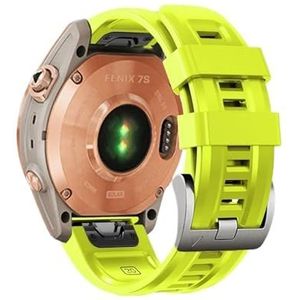 Horlogeband fit for Garmin Fenix ​​7S 6S 5S Siliconen Polsband Armband SmartWatch Horlogeband Fenix ​​7S 6S Pro/5S Plus (Color : Green 1, Size : Fenix 5S Plus)
