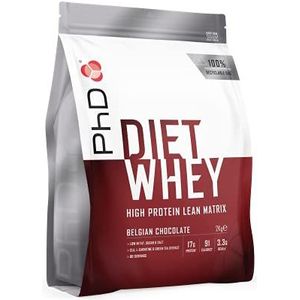 PhD Nutrition Diet Whey Protein Poeder Mager Whey Protein Protein Poeder Laag Suiker Belgische Chocolade - 2kg (80 porties)