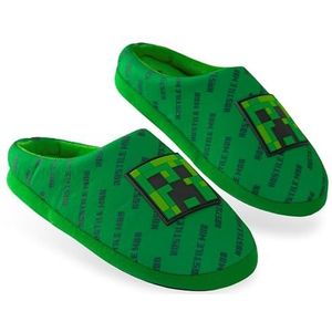 Minecraft - Cosy Creeper - Pantoffels - Groen - Indoor House Schoenen