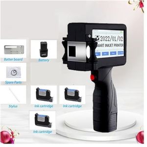 Draagbare inkjetprinter voor elk oppervlak 12,7 mm slimme handheld codeermachine, flesdop logo labelverpakking kleine inkjetprinter draagbaar(Printer- 3 ink)