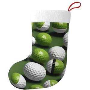 Aubnva Golfbal Print Kerst Kous 17.7 inch Feestelijke Decor Voor Xmas Familie Bijeenkomsten Party Gunsten