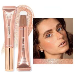 INTEROOKIE Vloeibare Blush Stick, Hoogglans Flash Matte Finish, Parelmoerglans (02#*10ML)